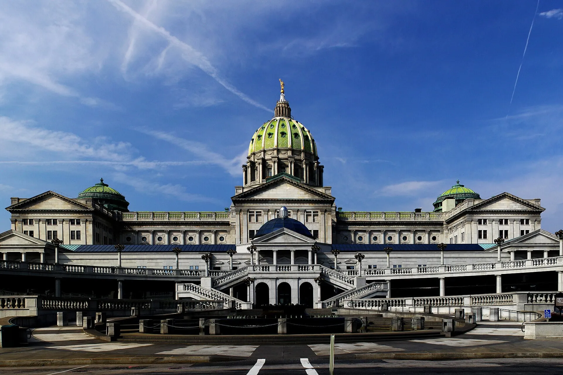East side of the Pennsylvania State Capitol building in Harrisburg